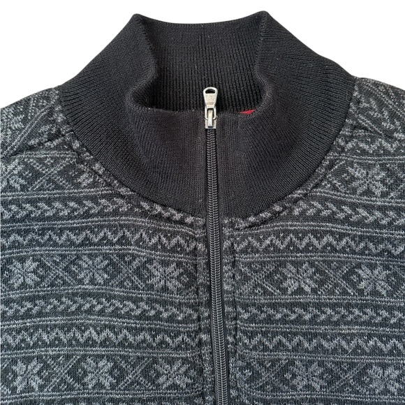 Telluride Clothing Co Full Zip Quilted Puffer Vest Black Gray Snowflake Large - Picture 4 of 12